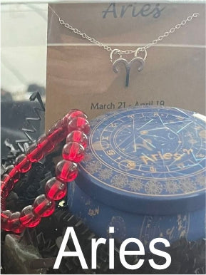 Zodiac Candle Set with Necklace, bracelet and crystal